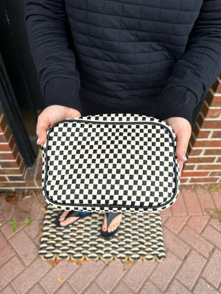 Willow Woven Black Checkered Bag