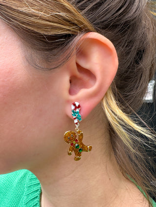 Gingerbread Man Earrings