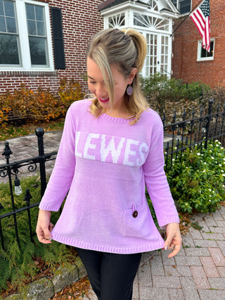 Lulu B Clear Lilac Lewes Chenille Sweater