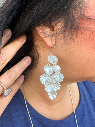 Silver Shell Drop Earrings