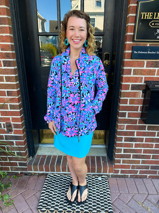 Beachtime by Lulu B Spring Bouquet Full Zip Jacket