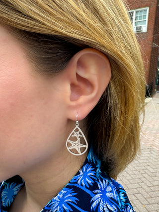 Silver Starfish Earrings