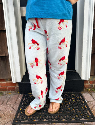 Cardinal Velvety Fleece PJ Bottoms