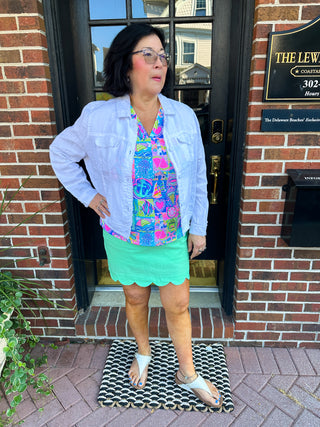 Lulu B White Linen Jacket