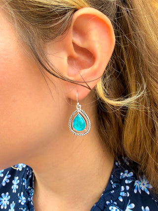 Turquoise and Silver Earrings