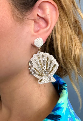 Two Tone Shell Earrings