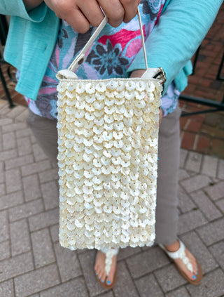 Capiz Flower Club Bag