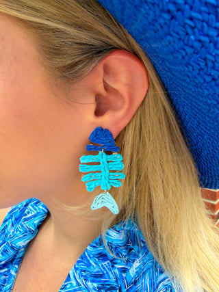 Blue Fish Earrings