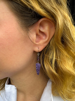 Adajio Purple Squiggle Earrings