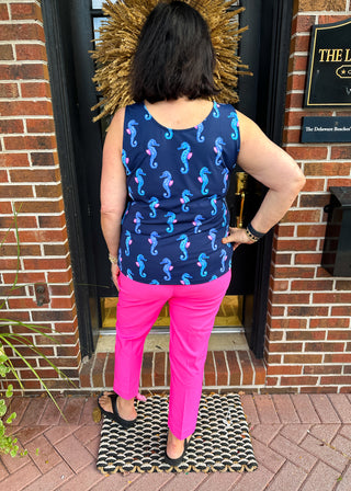 Bangladine by Lulu B Bright Hot Pink Contemporary Capris