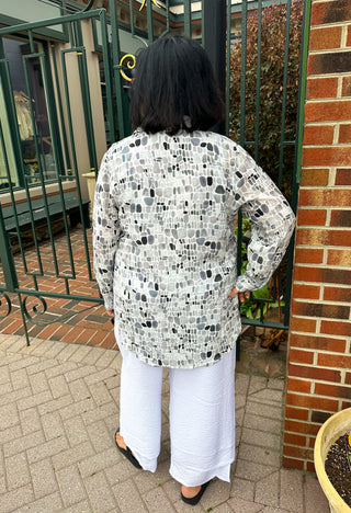 Escape by Habitat White Double Layer Rayon Flood Pant