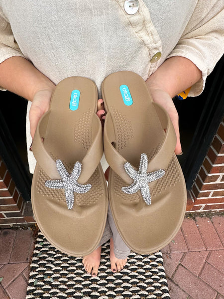 Starfish flip flops online