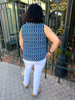 Bangladine by Lulu B White Pull-On Ankle Pant