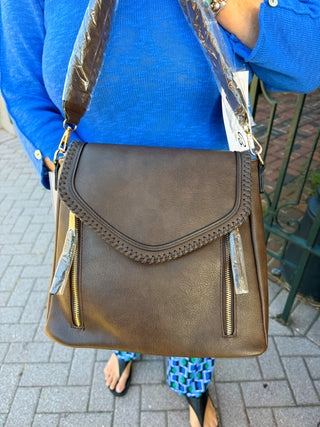 Jen & Co. Lorelei Vegan Crossbody Bronze