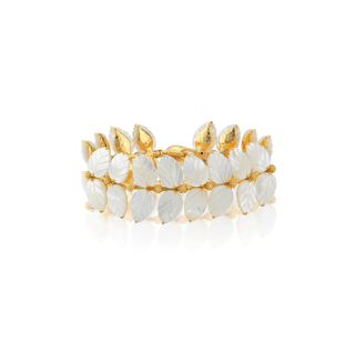 Capucine de Wulf Mermaid Garden Vine Bracelet, 7" - Mother of Pearl