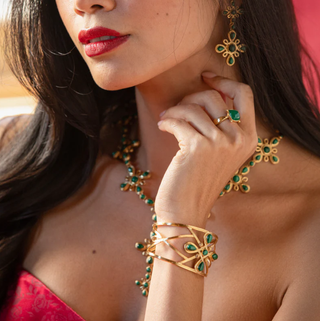 Capucine de Wulf Monique Gem Cuff - Malachite