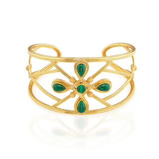 Capucine de Wulf Monique Gem Cuff - Malachite