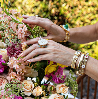Capucine de Wulf Villandry Fleur Scalloped Cuff - Multi