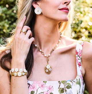 Capucine de Wulf Villandry Fleur Scalloped Cuff - Multi