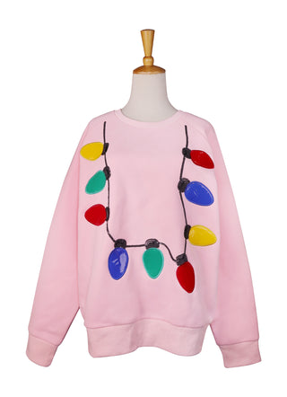 Christmas Lights Light Pink Sweatshirt