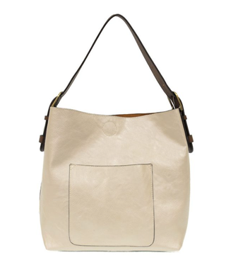 Classic Metallic Pearl Hobo Handbag with Coffee Handle