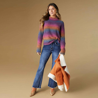 Coco + Carmen EverStretch Flare with Inset Seam - Dark Denim