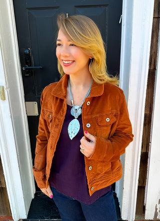 Lulu B Copper Suede Jacket