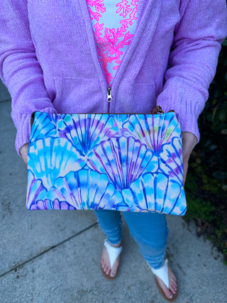 Watercolor Shell Crossbody Bag