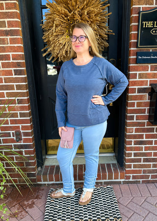 Lulu B Denim Fringe Pant Light Wash