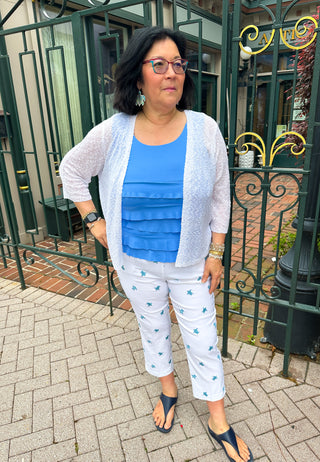 Bangladine by Lulu B Embroidered Turtle Capris