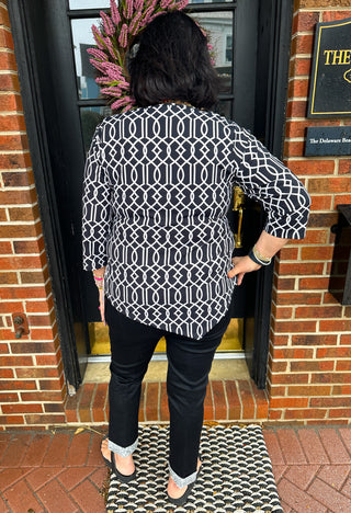 Lulu B Black Bling Cuff Pull on Jean Capri