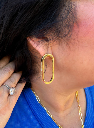 Gold Tone Drop Earrings