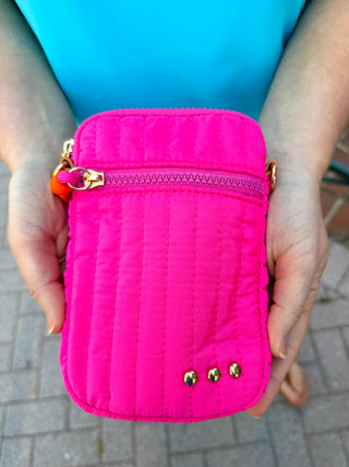 STARLETTE QUILTED CROSSBODY BAG PINK