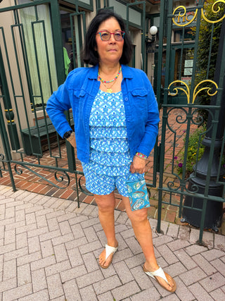 Lulu B Turtle Lattice Pocket Shorts
