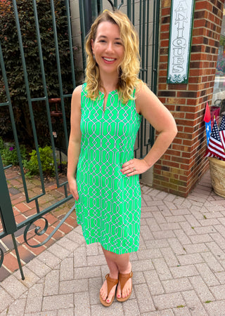 Lulu B Clear Kelly Lattice UPF 50+ Open Cut Dress