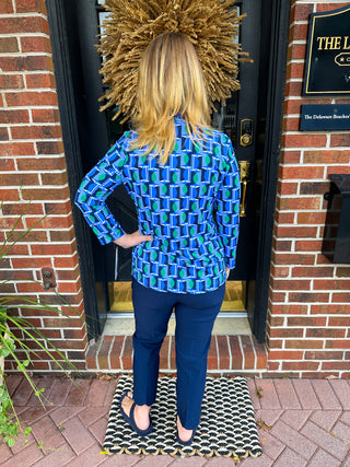 Lulu B Bangladine Navy Scallop Capri