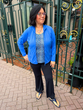 Lulu B Blue Full Zip Jacket