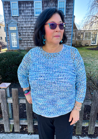 Escape by Habitat Blue Easy Knit Pullover