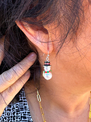 Snowman Earrings