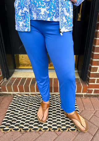 Lulu B Blue Secret Pocket Capri Leggings