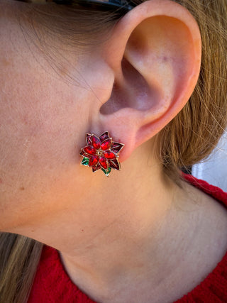 Poinsettia Earrings