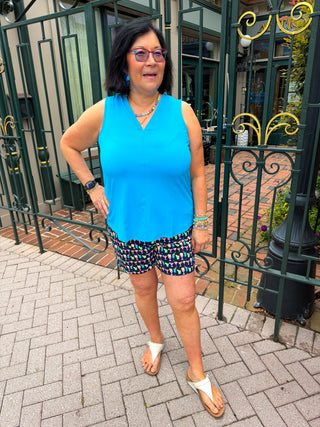 Lulu B Multicolor Cocktails Pocket Shorts