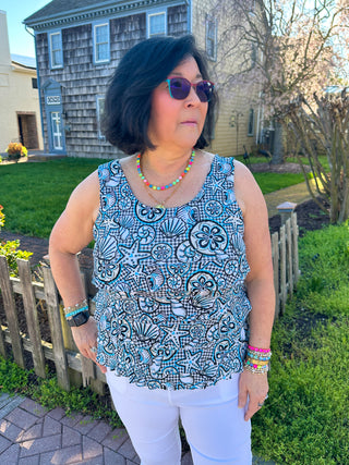 Lulu B Cha Cha Black Gingham Shells Tank