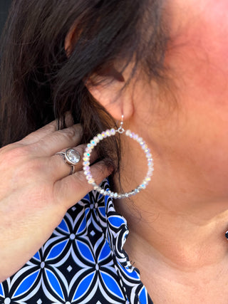 Iridescent Hoop Earrings