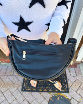 Rosalie Vegan Banana Sling Bag Black