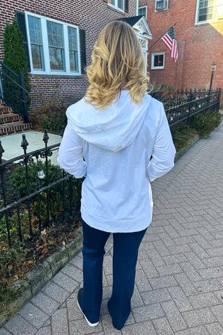 Lulu B White Full Zip Hooded Jacket