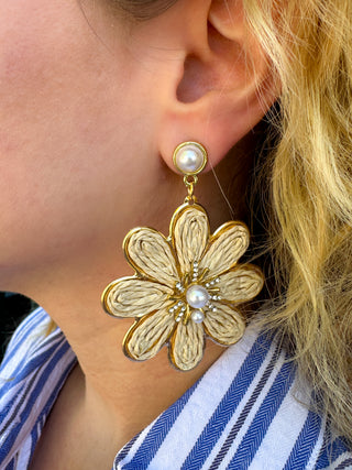 Stone Flower Earrings