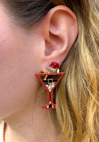 Santa Martini Earrings