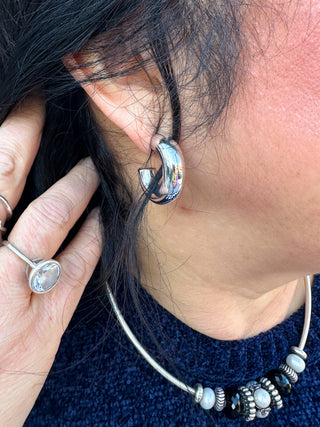 Classic Silver Hoop Earrings