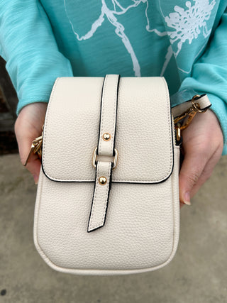 Summer Vegan Dual Compartment Crossbody Ivory